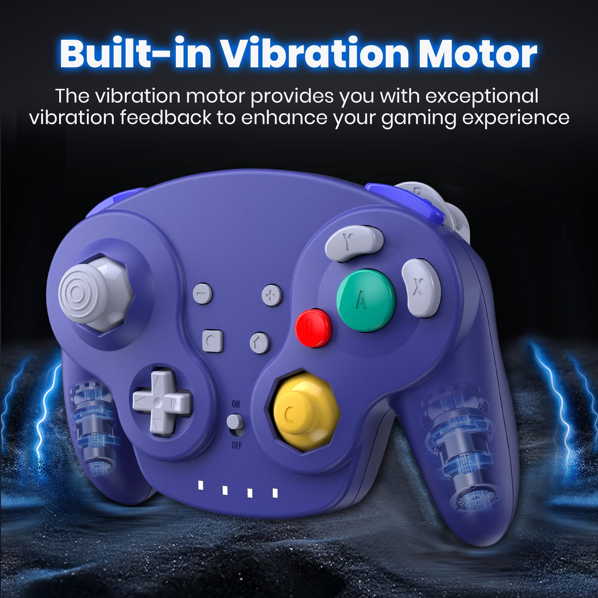 2 Pack 2.4GHz Wireless GameCube Controller for Nintendo Switch & PC - Rechargeable, Plug & Play with Vibration - Compatible with Windows, Mac, iOS, Raspberry Pi & Steam - Perfect for Super Smash Bros, Mario Kart & Retro Gaming