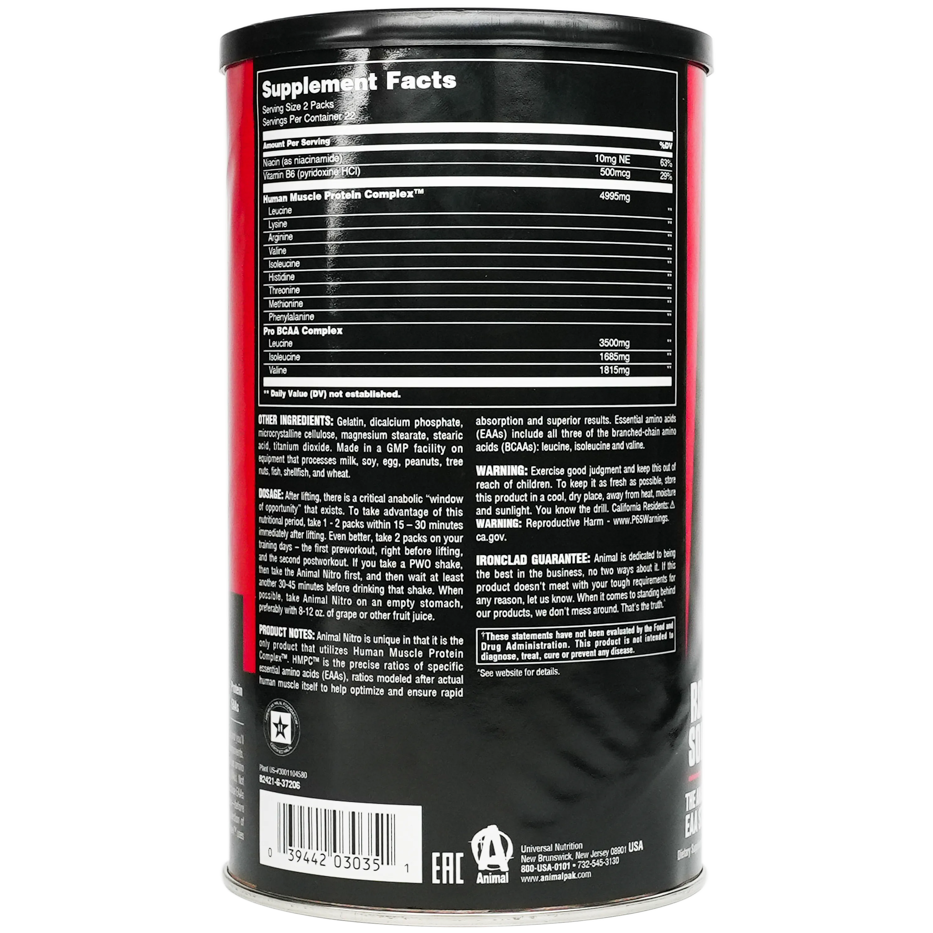 Animal Nitro 44pks - High Performance Dog & Cat Supplement for Joint Health & Mobility - Perfect for Active Pets & Senior Animals