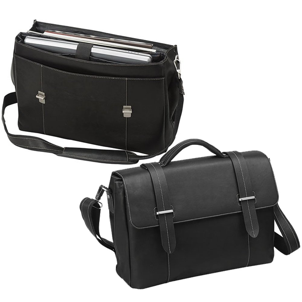 Premium Executive Leather Laptop Bag - Slim Business Briefcase for 15.6