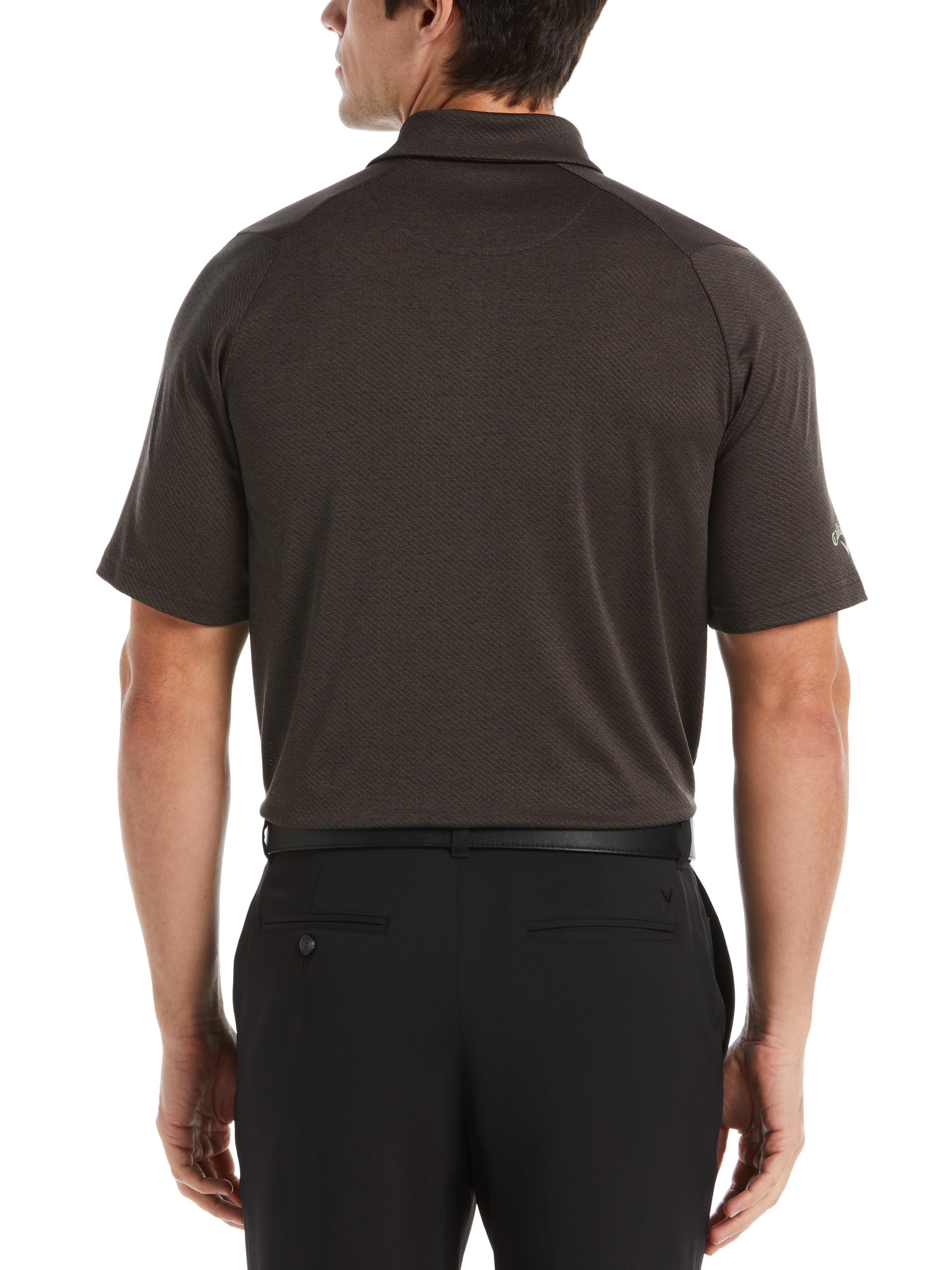 Men's Swing Tech™ Ventilated Heather Jacquard Polo Shirt - Breathable Moisture-Wicking Golf & Casual Wear for Summer Outdoor Activities