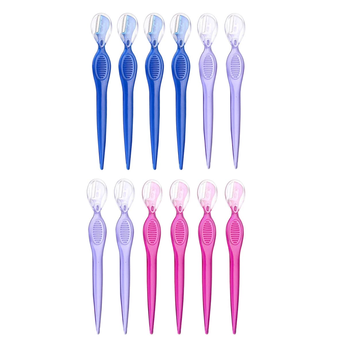 24-Pack FRCOLOR Eyebrow Trimmer & Facial Hair Razor - Precision Eyebrow Shaping & Dermaplaning Tool with Portable Blades for Smooth Skin & Perfect Brows | At-Home Grooming, Travel-Friendly Beauty Essential