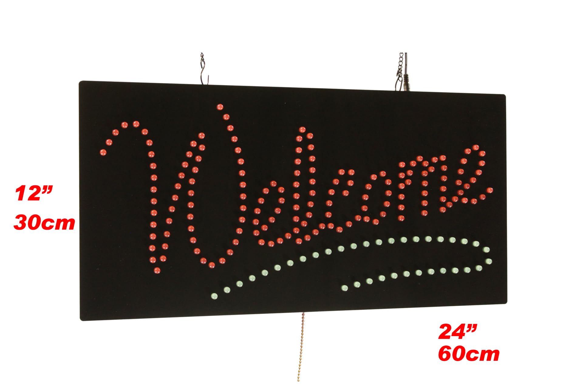 TOPKING 24x12 Inch LED Welcome Sign - Bright Open Signboard for Grand Opening, Business Display, Home Decor & Gift (60x30cm)