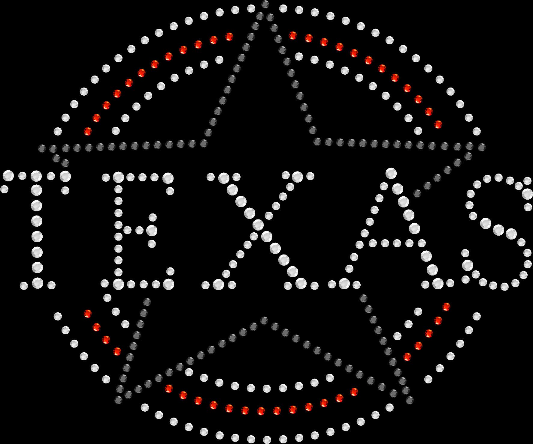 Rhinestone Bling Iron On Transfer - DIY Texas State Star Shield Patch for T-Shirts, Hats & Bags | Sparkle Embellishment for Custom Apparel & Accessories | Perfect for Texas Pride, Gifts & Craft Projects