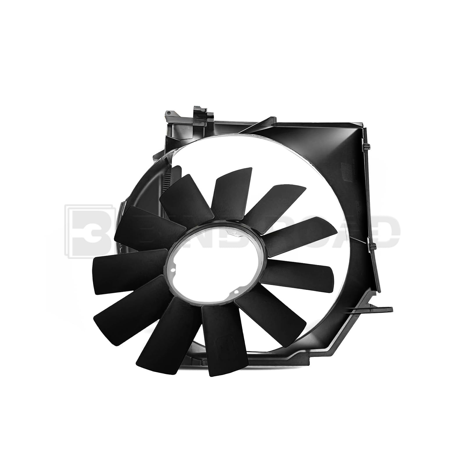 BMW E46 Radiator Cooling Fan Shroud with Fan Blade Kit - Compatible with 320i 323i 325i 328i 330i (1997-2006) - OEM 17111436259 & 11521712058 Replacement - Perfect for Engine Cooling System Repair & Maintenance