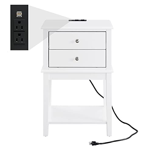 White With Charging Station