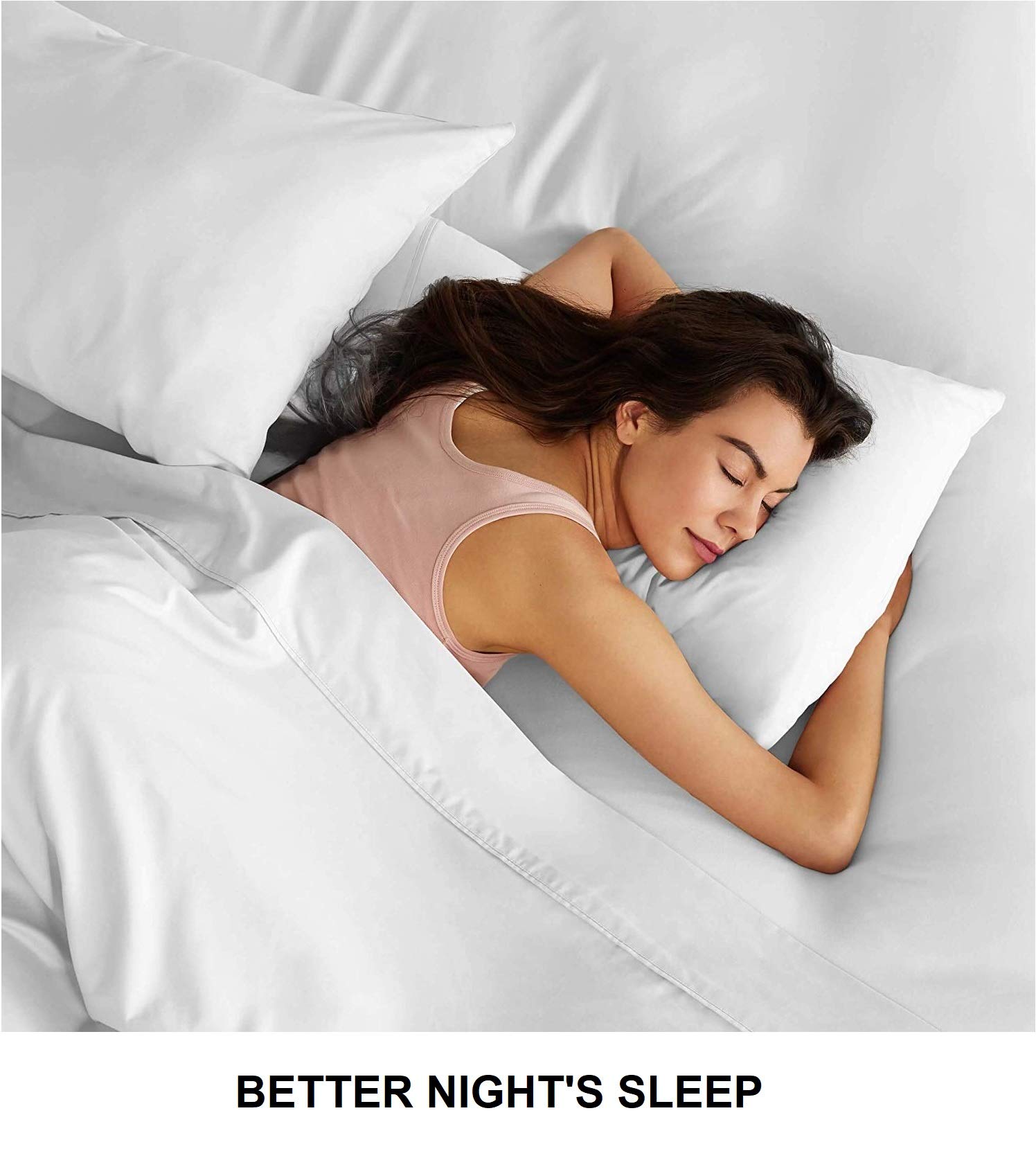 Luxury 600 Thread Count Short Queen Sheet Set - 100% Egyptian Cotton 4-Piece Bedding with 15