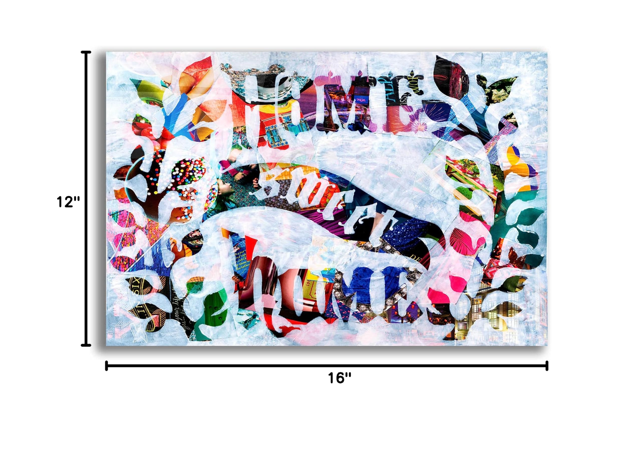Epic 'Home Sweet Home' Acrylic Glass Wall Art by Artpoptart - 16