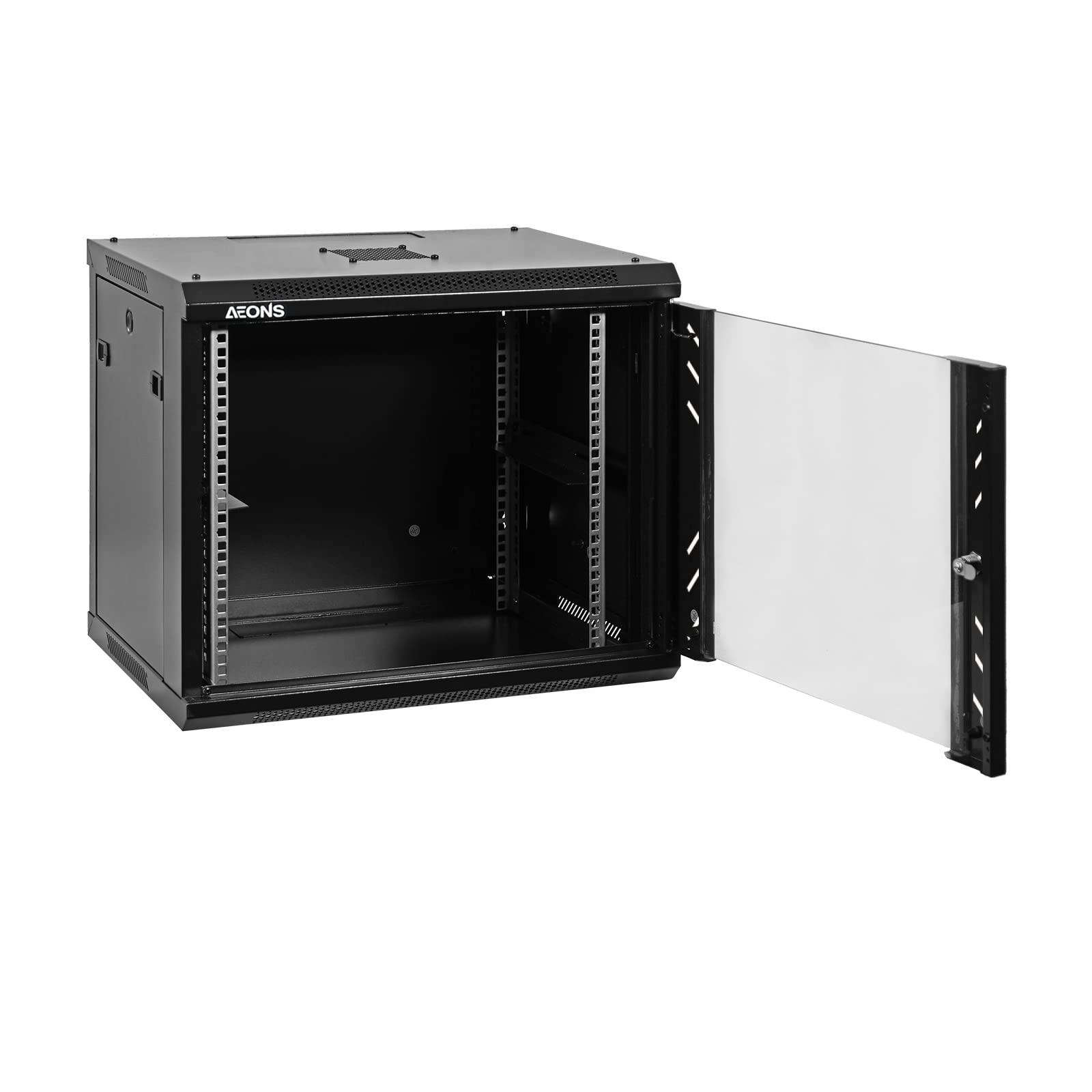 9U Professional Wall Mount Server Rack - 19-Inch Network Cabinet Enclosure, Low-Profile Black Design for Home Office & Data Center Organization