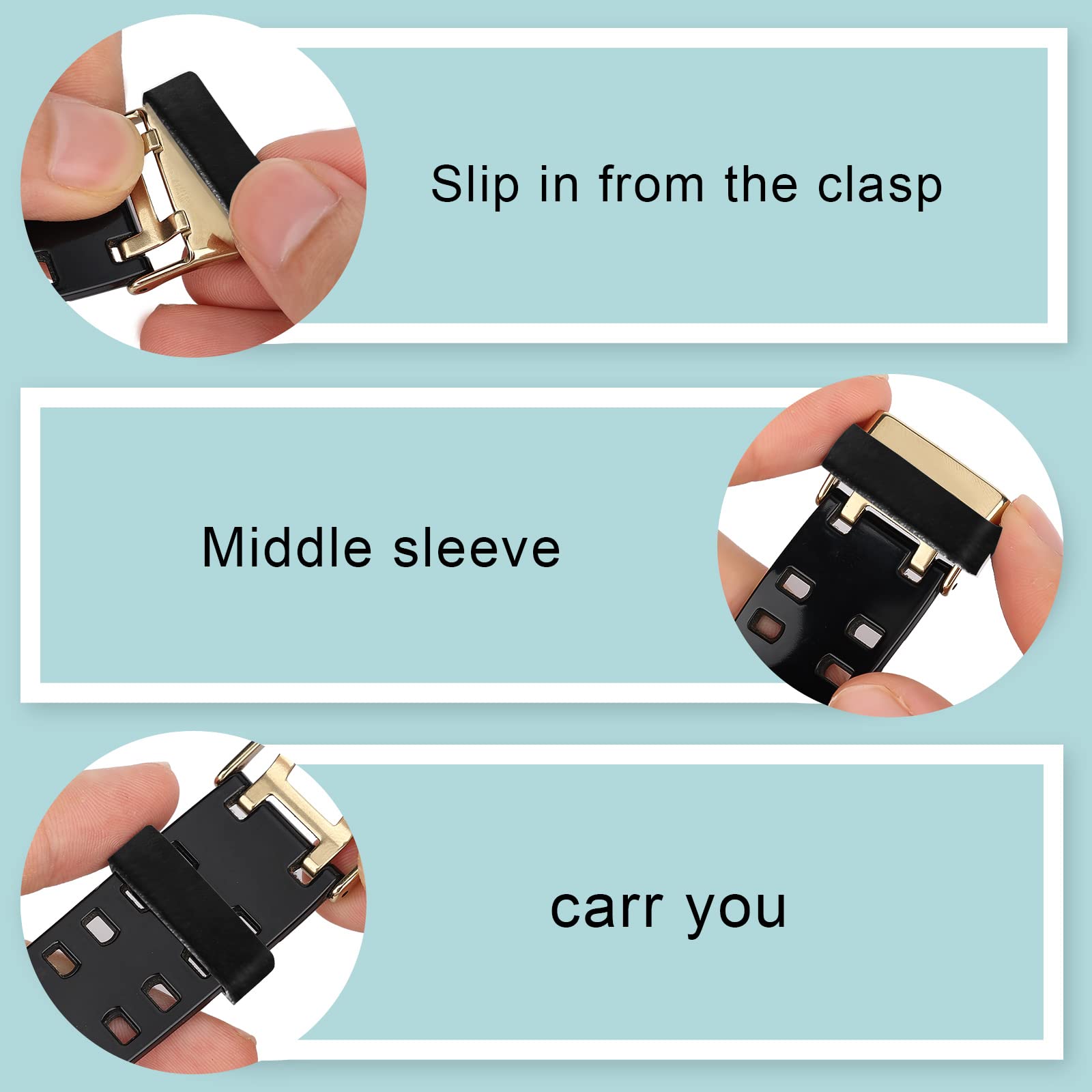 SAVITA 6pcs Watch Band Replacement Loop - Smart Watch Strap Holder for Fitness & Daily Use