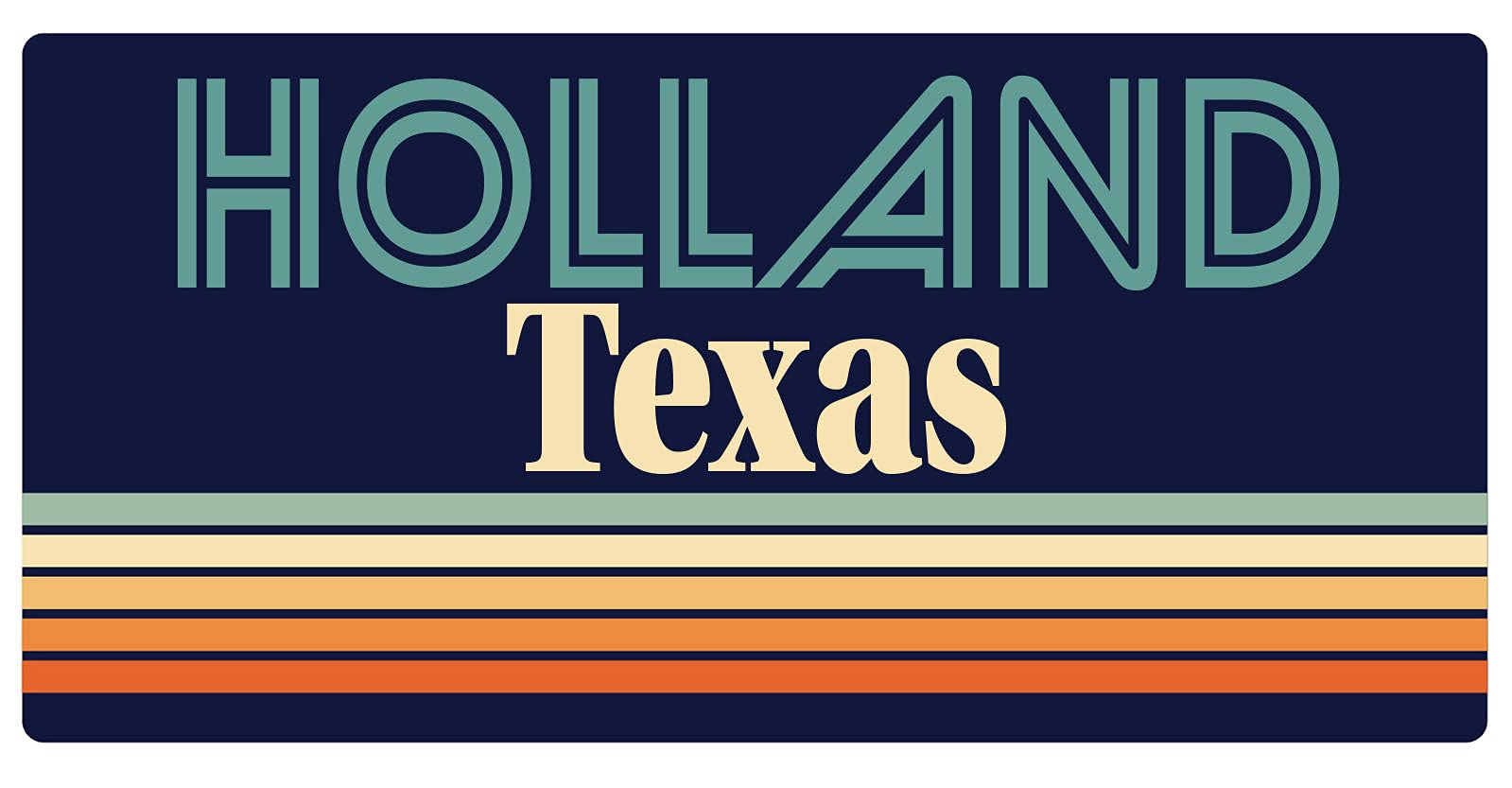 Holland Texas 5 x 2.5-Inch Retro Fridge Magnet - Vintage Souvenir for Collectors & Travel Lovers - Perfect for Fridge, Office, or Travel Memories