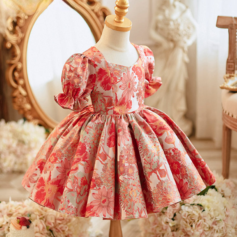 Baby Girl Sweet Embroidered Princess Dress - Elegant Party Gown for Birthday, Baptism & Special Occasions | Toddler Formal Wear