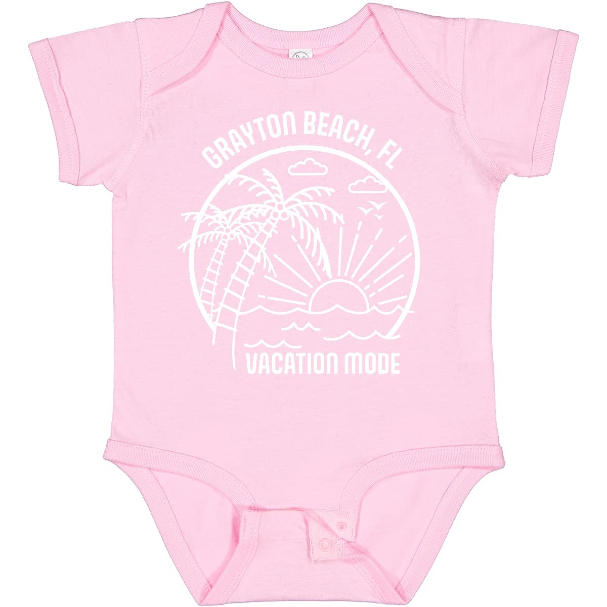 Inktastic Summer Vacation Mode Grayton Beach Florida Baby Bodysuit - Soft Cotton Onesie for Boys & Girls - Perfect Beach Trip, Family Vacation & Holiday Gift