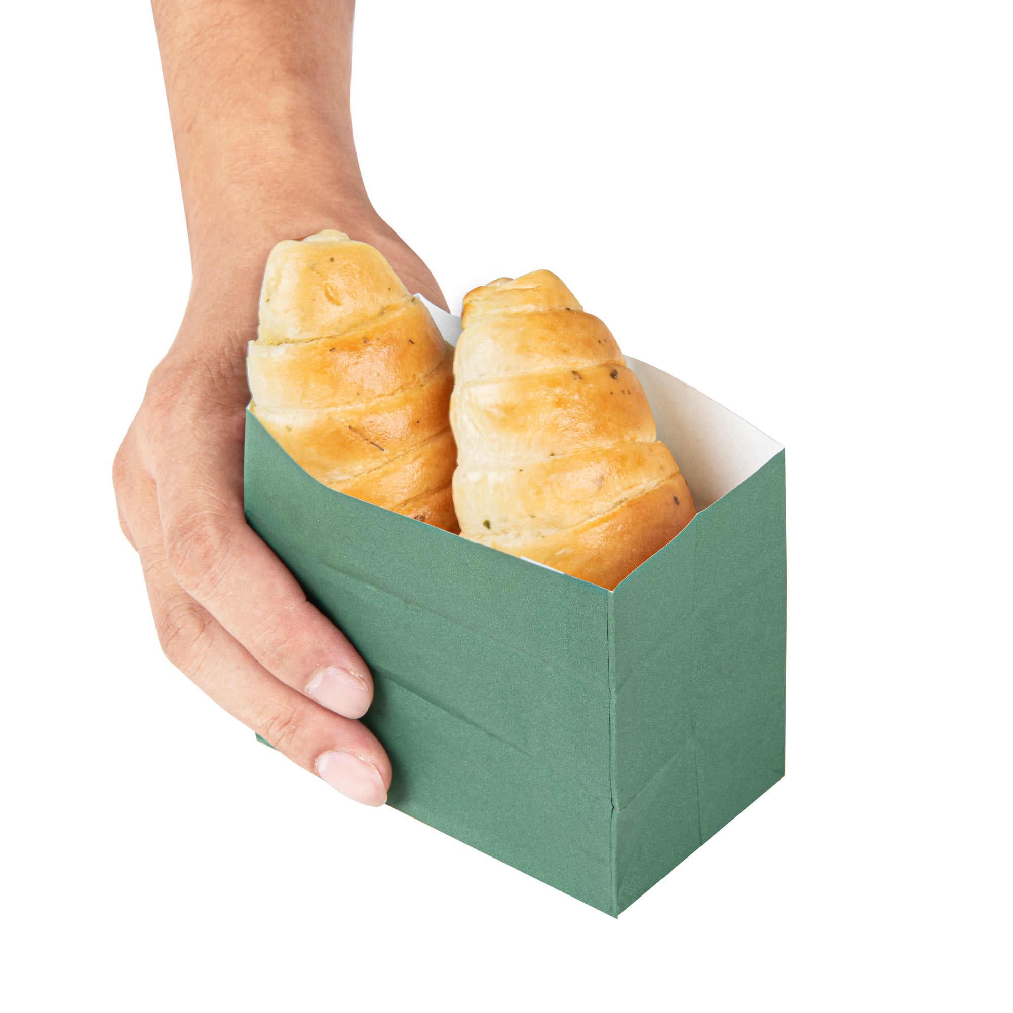 Eco-Friendly Forest Green Paper Snack Bags - 4.25
