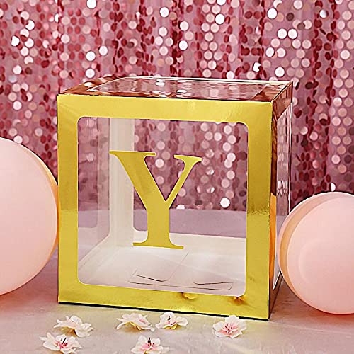 4 Pack Metallic Gold 5 Inch Letter Y Stickers - Self-Adhesive Wall Decals for Party Backdrop, Home Decor, Photo Booth & Wedding Decorations
