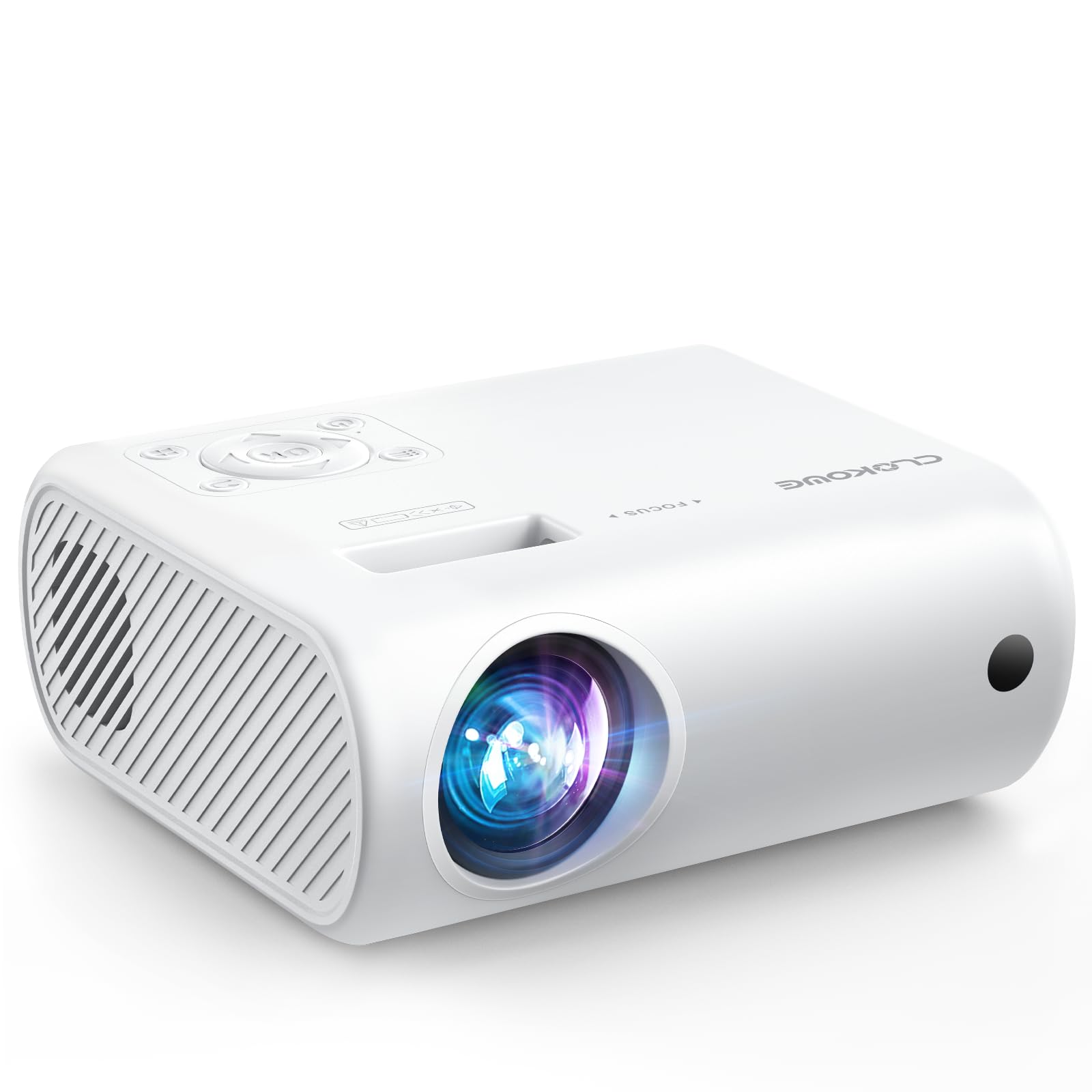 CLOKOWE 2024 Upgraded Mini Projector - 9000 Lux Portable Movie Projector with Full HD 1080P Support, Compatible with iPhone/Android/Tablet/PC/Laptop/TV Stick/USB - Perfect for Home Theater, Outdoor Movie Nights & Gaming