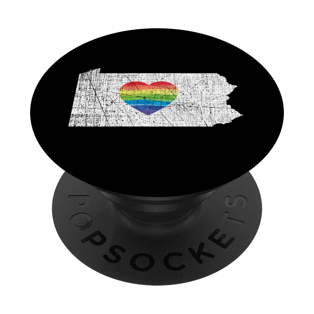 Pennsylvania Gay Pride Rainbow Heart LGBTQ+ Rights Flag - Perfect for Pride Parades, Home Decor & LGBTQ+ Support