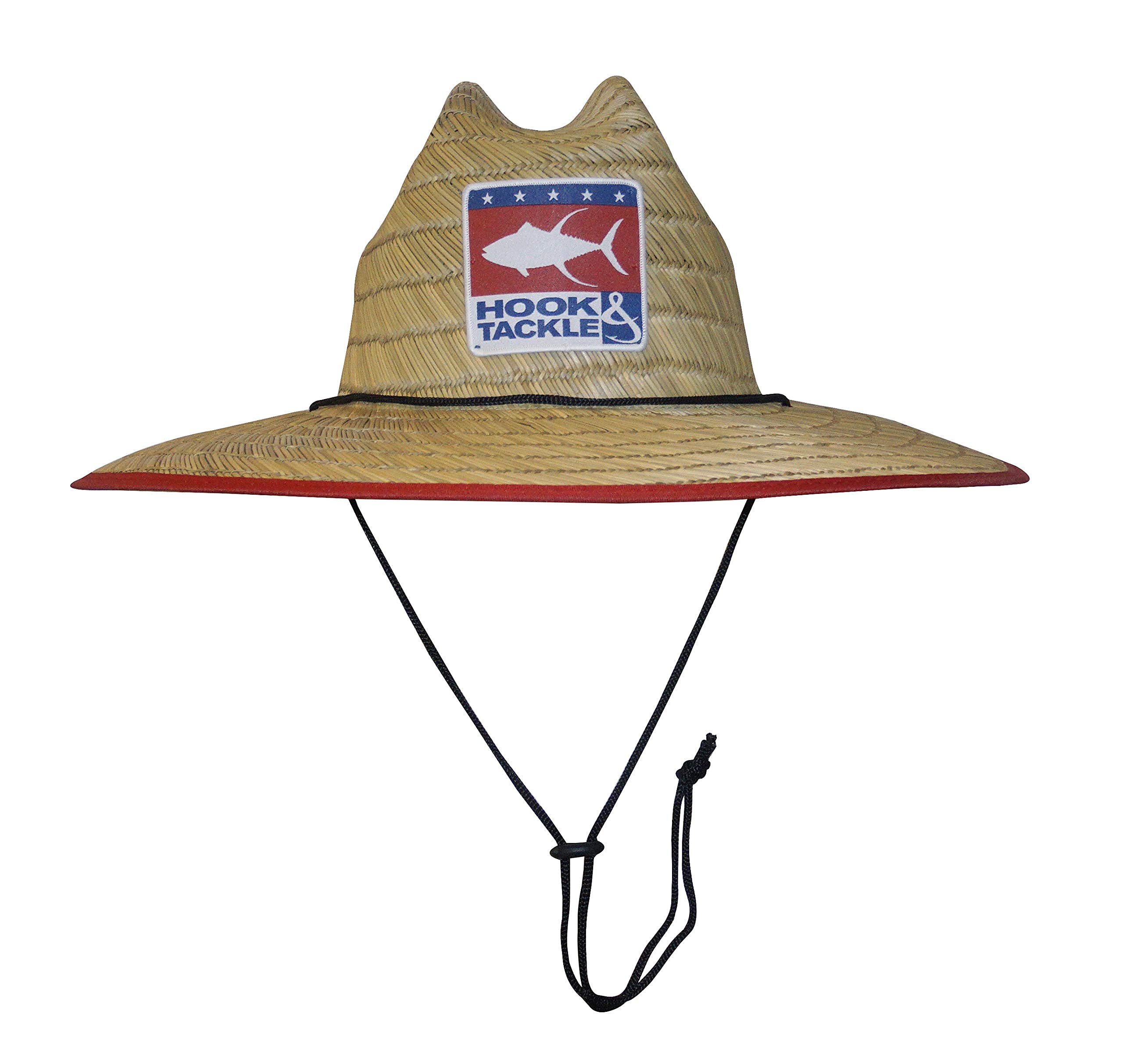 Premium Hook & Tackle White Tuna Lifeguard Stretch Straw Hat - Breathable Sun Protection for Fishing, Beach & Outdoor Activities