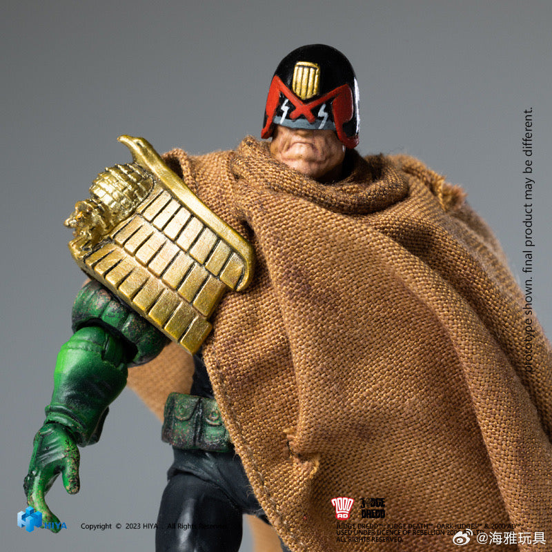 1/18 HIYA 4-Inch Action Figure - Exquisite Mini Series Cursed Earth Judge Dredd Collectible Toy for Display & Play | Perfect for Comic Fans & Collectors
