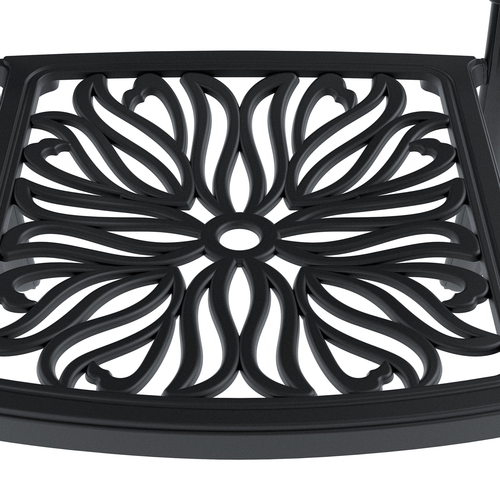 5-Piece Cast Aluminum Patio Furniture Set with Cushions (Random Colors) - Durable Outdoor Seating for Garden, Poolside & Backyard Relaxation