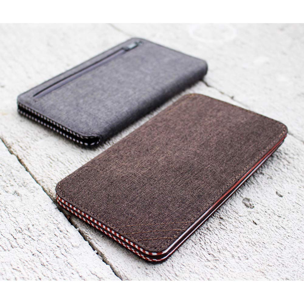 NOTY 3.0 RFID Blocking Travel Wallet - Premium Canvas Passport Holder & Credit Card Organizer for Men & Women (Grey) - Perfect for Air Travel, Business Trips & Daily Use