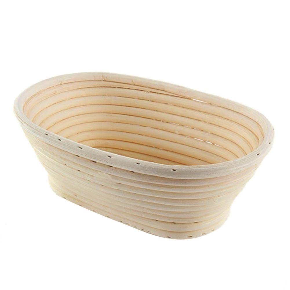 BZGKNUL Bread Proofing Basket - Natural Rattan Dough Rising Basket for Baguette, Sourdough, Artisan Bread (35x14x7cm) - Perfect for Home Baking, Bread Making & Professional Bakeries