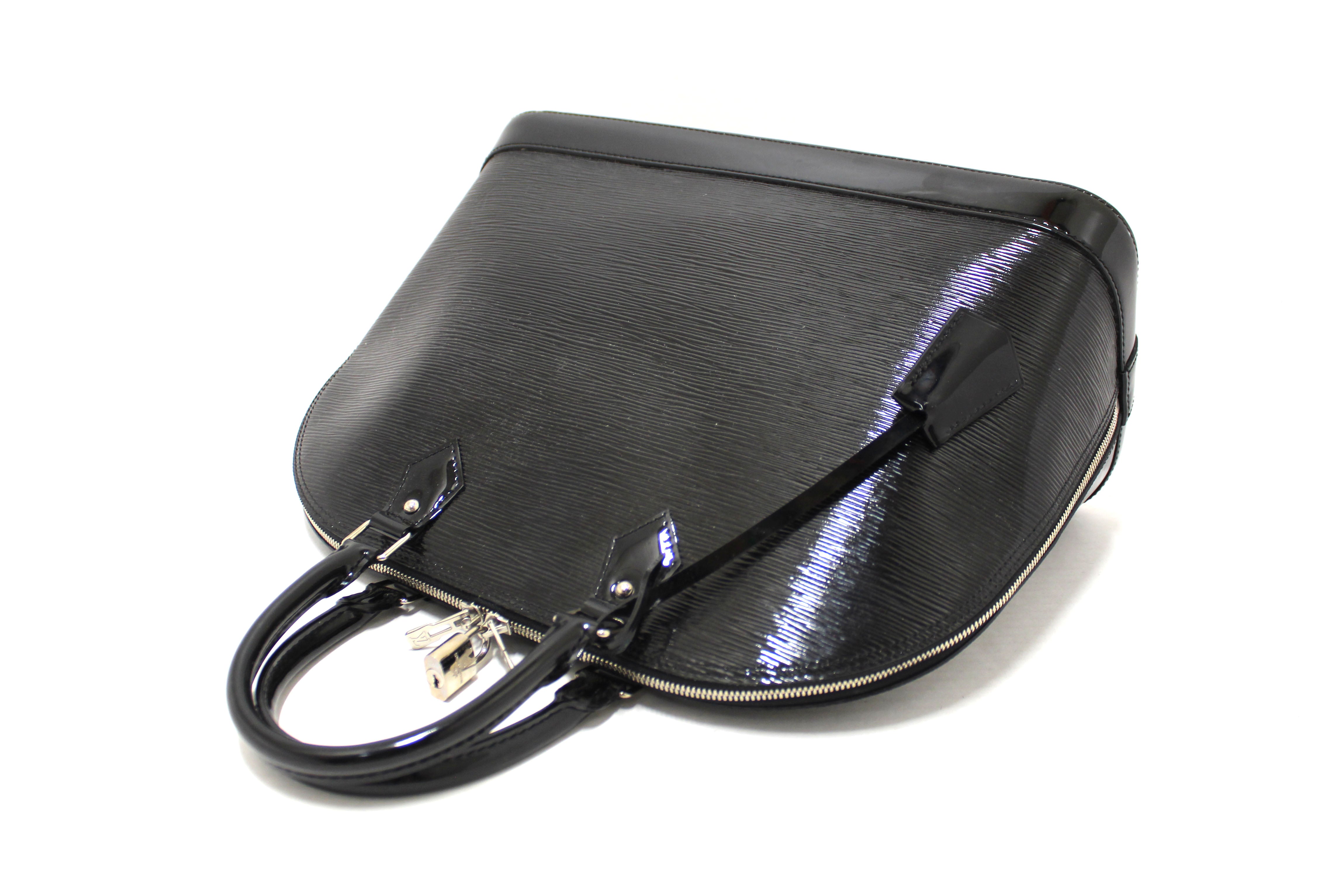 Authentic Louis Vuitton Black Epi Leather Alma GM Handbag for Women - Luxury Designer Tote for Work, Travel & Special Occasions