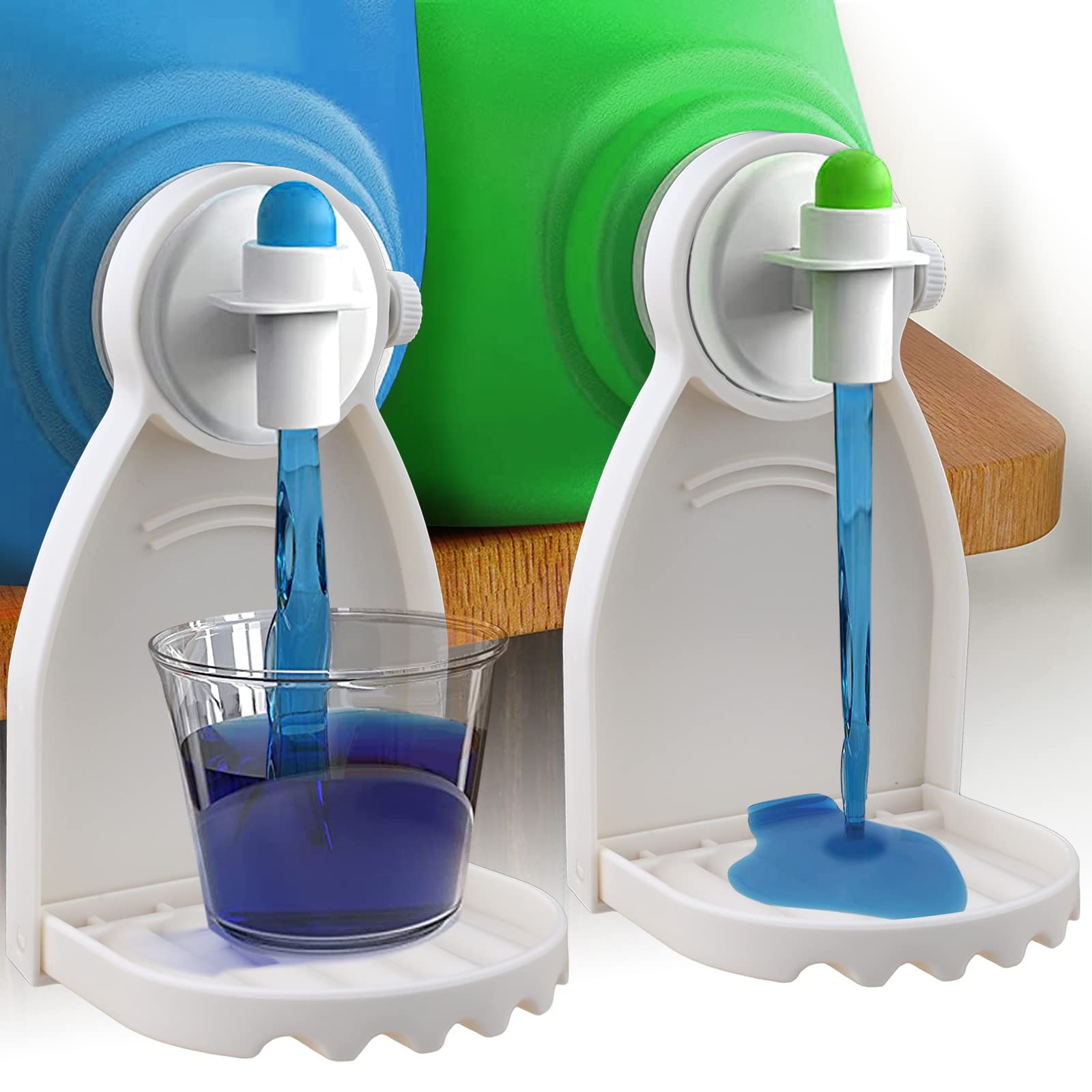 WMKGG 2-Pack Laundry Detergent Cup Holder & Drip Tray Set - No More Leaks, Perfect for Laundry Room Organization | Ideal for Top-Load Washers, Detergent Storage & Spill Prevention