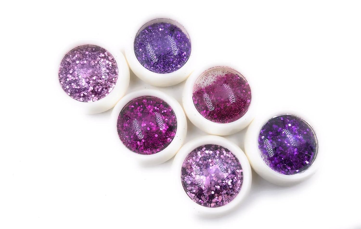 AISHU Chrome Nail Glitter Powder Set - 6 Pcs Metallic Mirror Nail Art Powder for Women & Girls - Pink Purple Nail Decoration for Manicure, Nail Designs - Perfect for Parties, Weddings & Salon Nail Art
