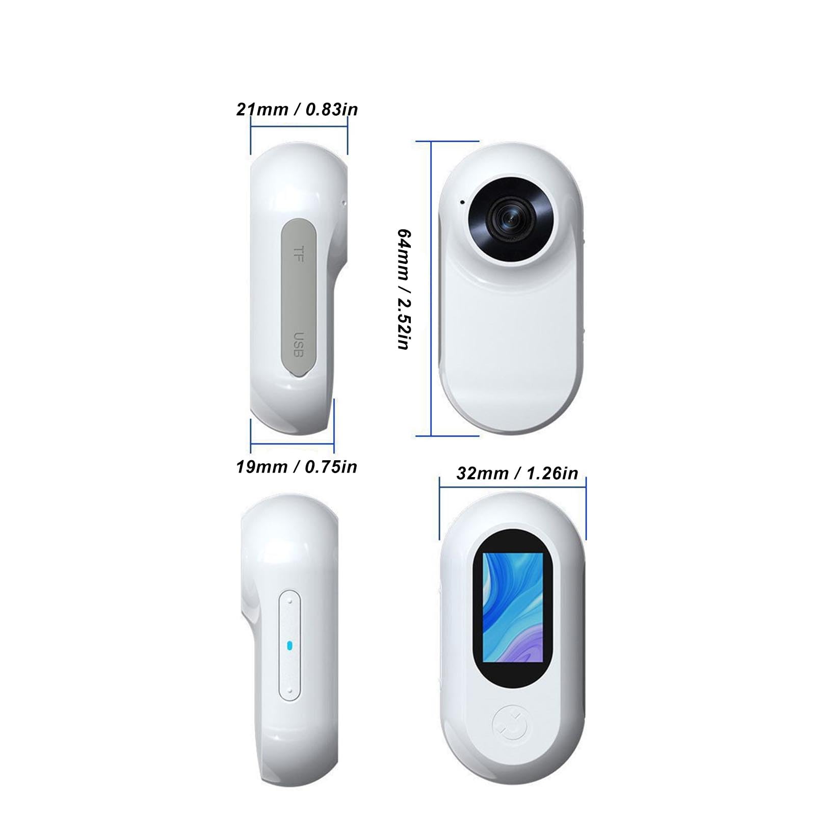 1080P HD Pocket Sports Camera - Small Magnetic Thumb Action Camera with 1 Inch Display | Perfect for Travel Vlogging, Skiing, Cycling & Outdoor Adventures