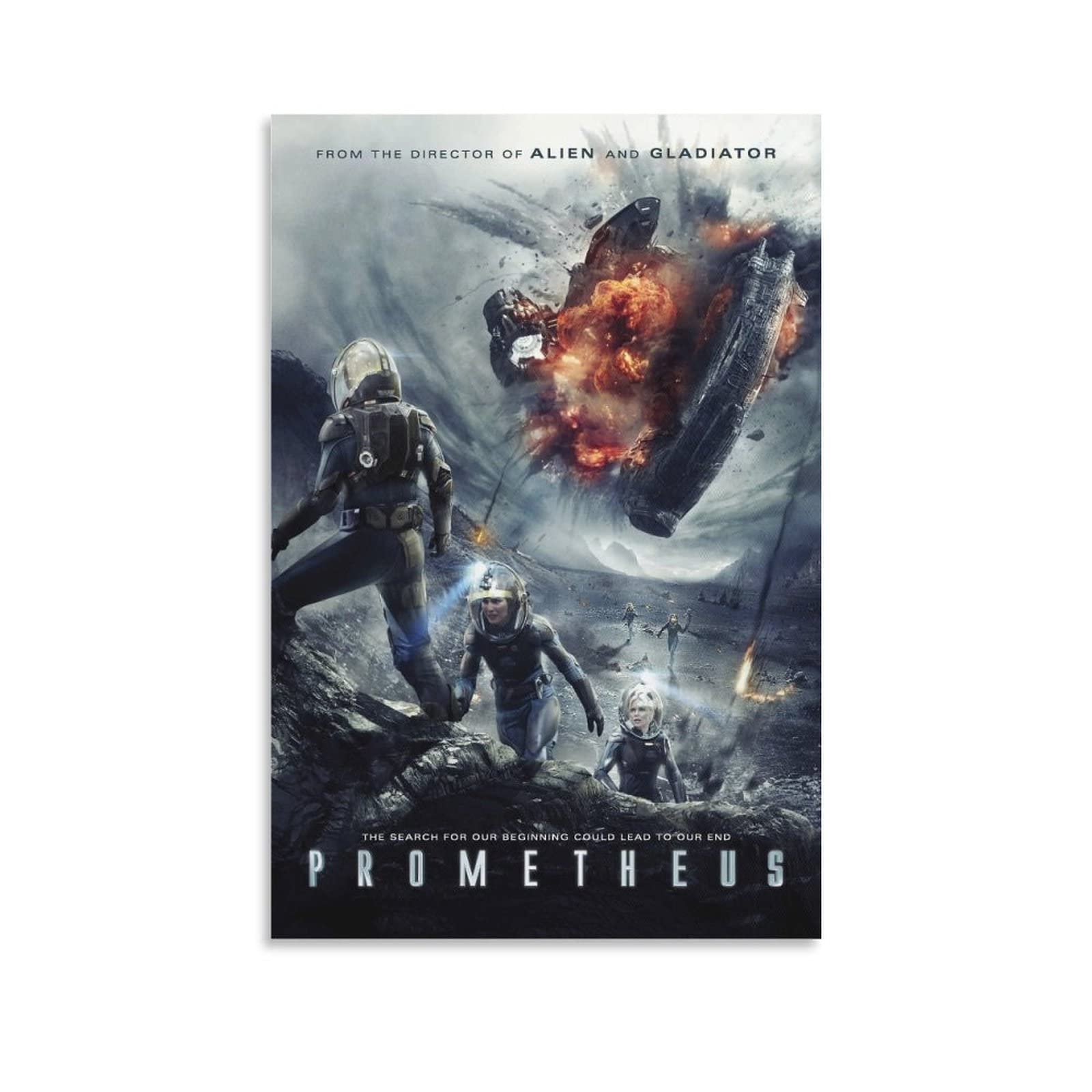 Prometheus Movie Poster - Cool Canvas Wall Art for Home Theater, Living Room & Bedroom Decor - High-Quality Canvas Painting for Movie Fans & Sci-Fi Lovers