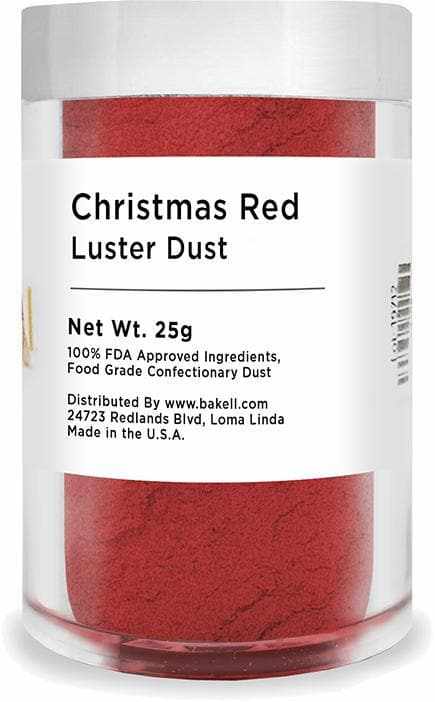 12-Piece Christmas Luster Dust Combo Pack B - 25g Jars for Cake Decorating, Cookie & Dessert Topping | Holiday Baking Supplies & Edible Glitter for DIY Treats