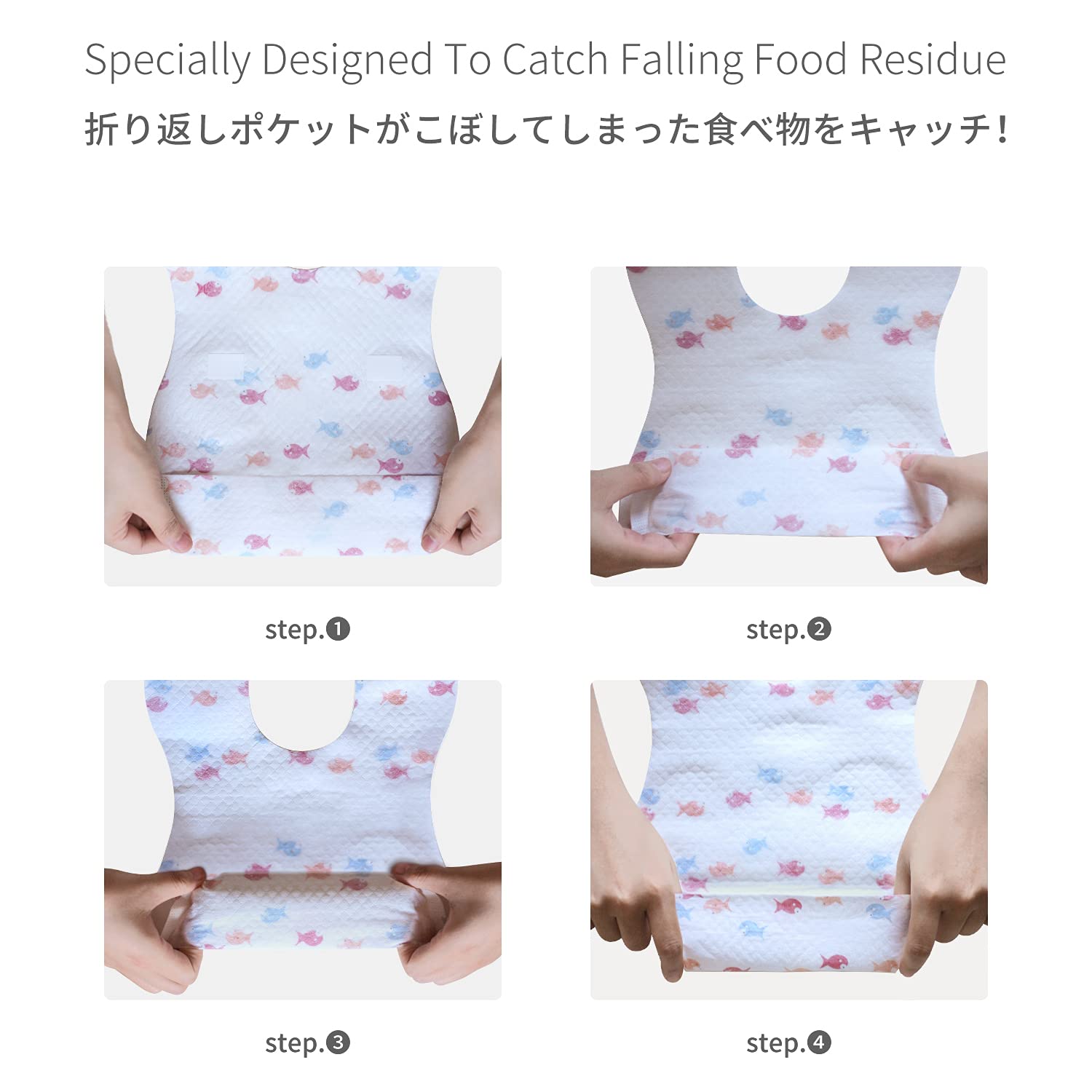 60PCS Disposable Baby Bibs - Soft & Leakproof Travel Bibs for Infants & Toddlers - Perfect for Feeding, Daycare, and On-the-Go Meals
