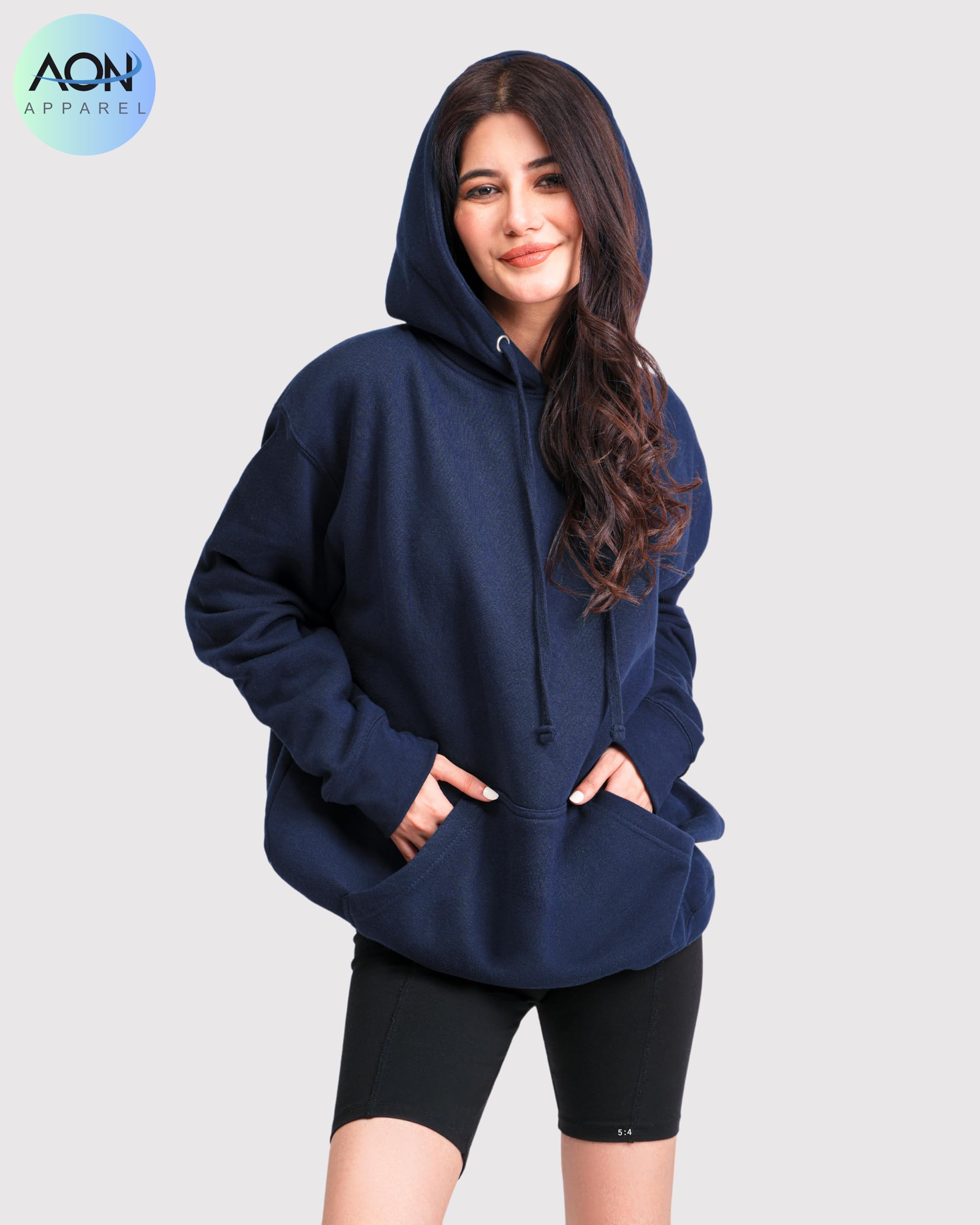 Aon's Premium Natural Cotton Blend Women's Hoodie - Breathable, Comfortable & Stylish Modern Fit for Casual Wear, Gym, and Outdoor Activities