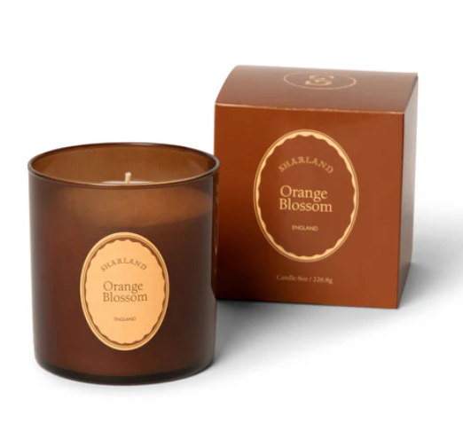 Orange Blossom Scented Soy Wax Candle - Handmade Natural Aromatherapy Candle for Home, Relaxation & Gifts | Perfect for Bedroom, Bath & Meditation