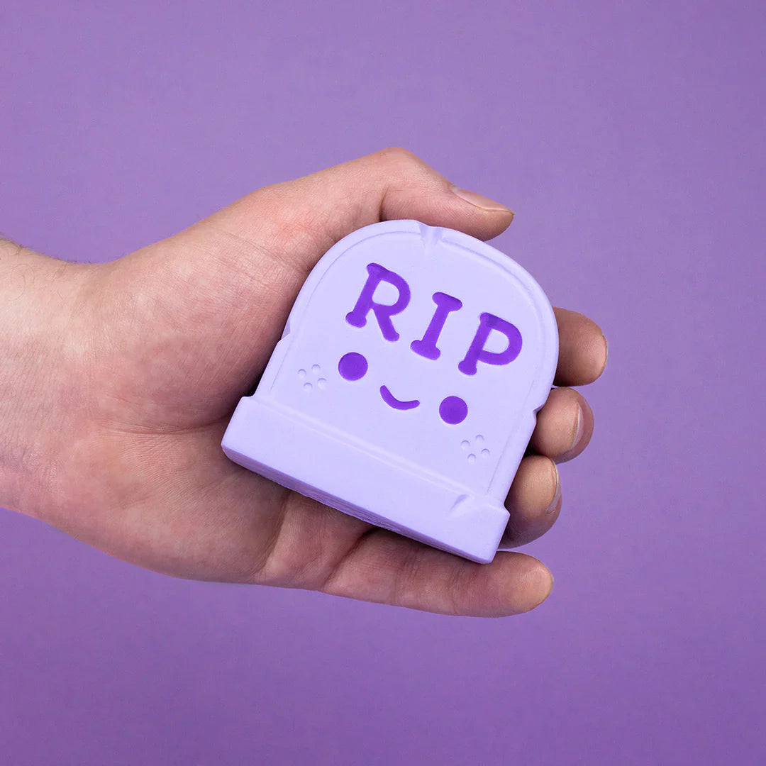 100% Soft Stress Relief Squishy Toy - Rest in Peace Design - Fun & Relaxing Fidget Sensory Toy for Anxiety Relief, Office Desk Decor, and Kids Playtime