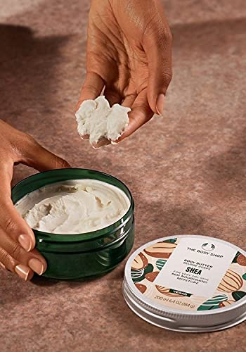The Body Shop Shea Body Butter - 96 Hours Deep Moisturizing Cream for Dry Skin, Vegan & Cruelty-Free (200ml) | Hydrating Lotion for Hands, Feet & Body | Perfect for Winter Care & Daily Skincare Routine