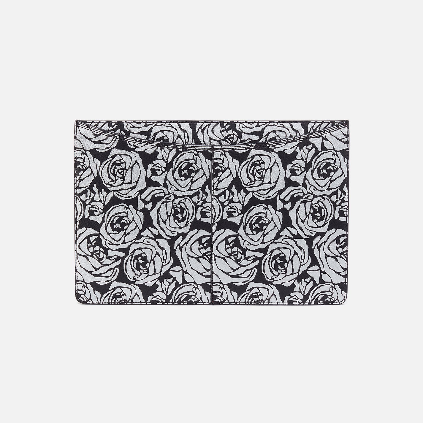 Premium Printed Leather Laptop Sleeve - Silver Rose Design for MacBook & Ultrabooks | Stylish Protection for Work, Travel & College