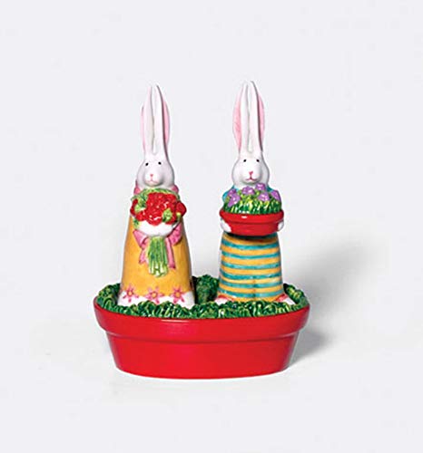 Department 56 Krinkles Bunny Salt and Pepper Shaker Set - Cute Easter Table Decor, Kitchen Accessories for Holiday Dining & Spring Home Decor