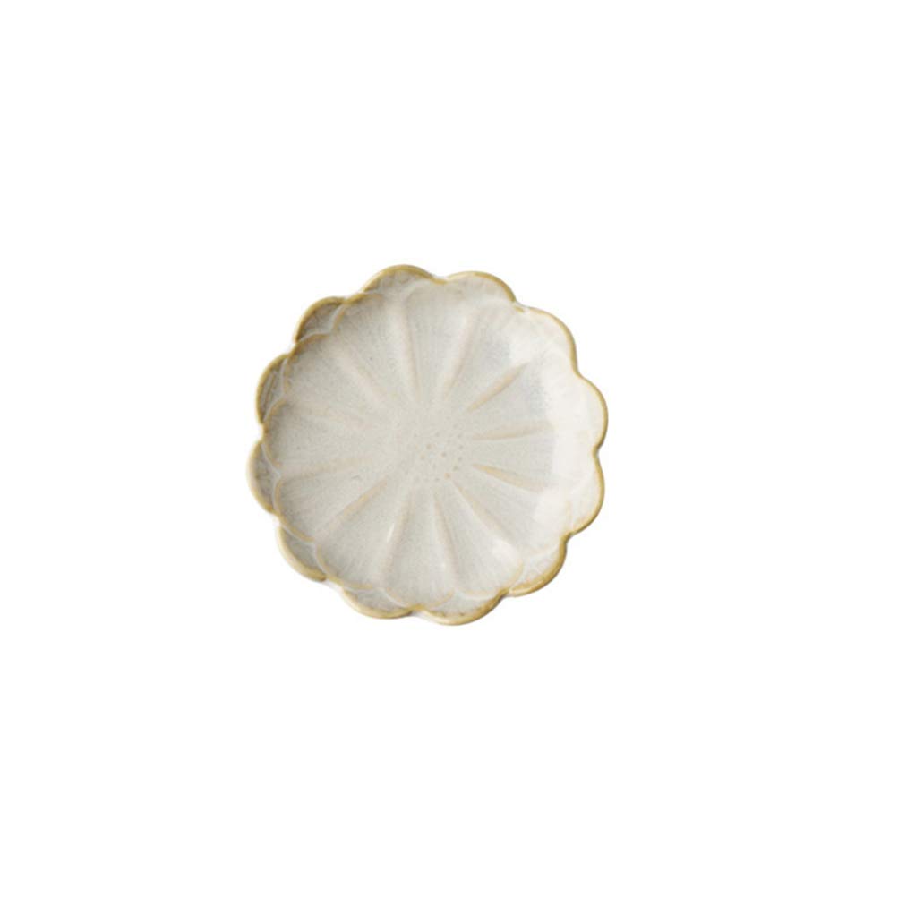 Amosfun 3Pcs Ceramic Dipping Bowls - Flower Shaped Sauce Dishes for Seasoning, Condiments & Snacks - Perfect for Home, Restaurant & Party Serving
