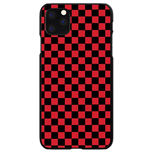 Red Black Checkered Flag Geometric On Black Case