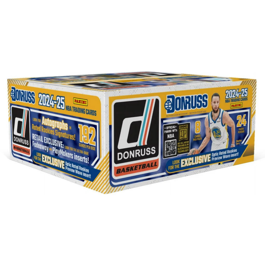 2024 Panini Donruss Basketball Retail Box - 25 Packs - Collectible NBA Trading Cards for Fans & Investors - Perfect for Game Nights, Gifts, and Card Collections