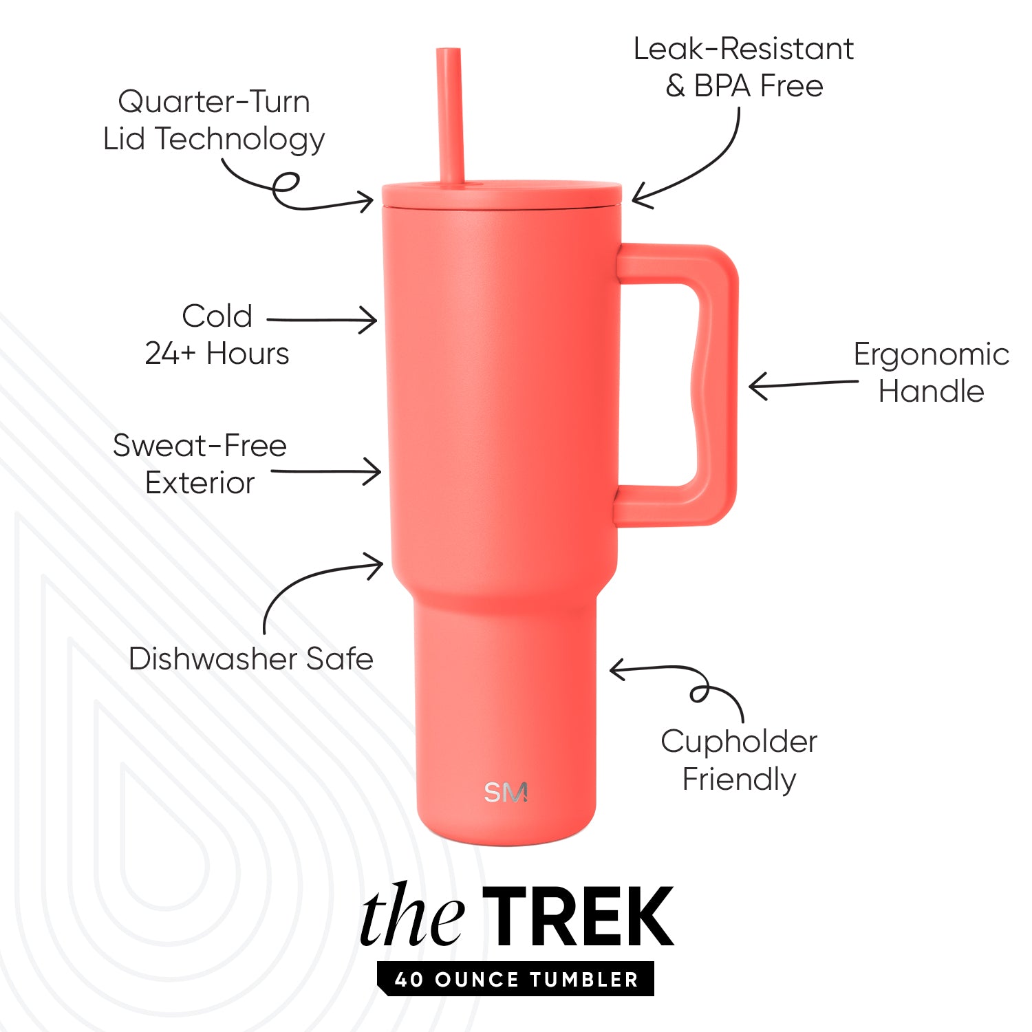 Premium Trek Tumbler 192 - 20oz Insulated Stainless Steel Water Bottle with Leakproof Lid - Perfect for Hiking, Camping & Outdoor Adventures