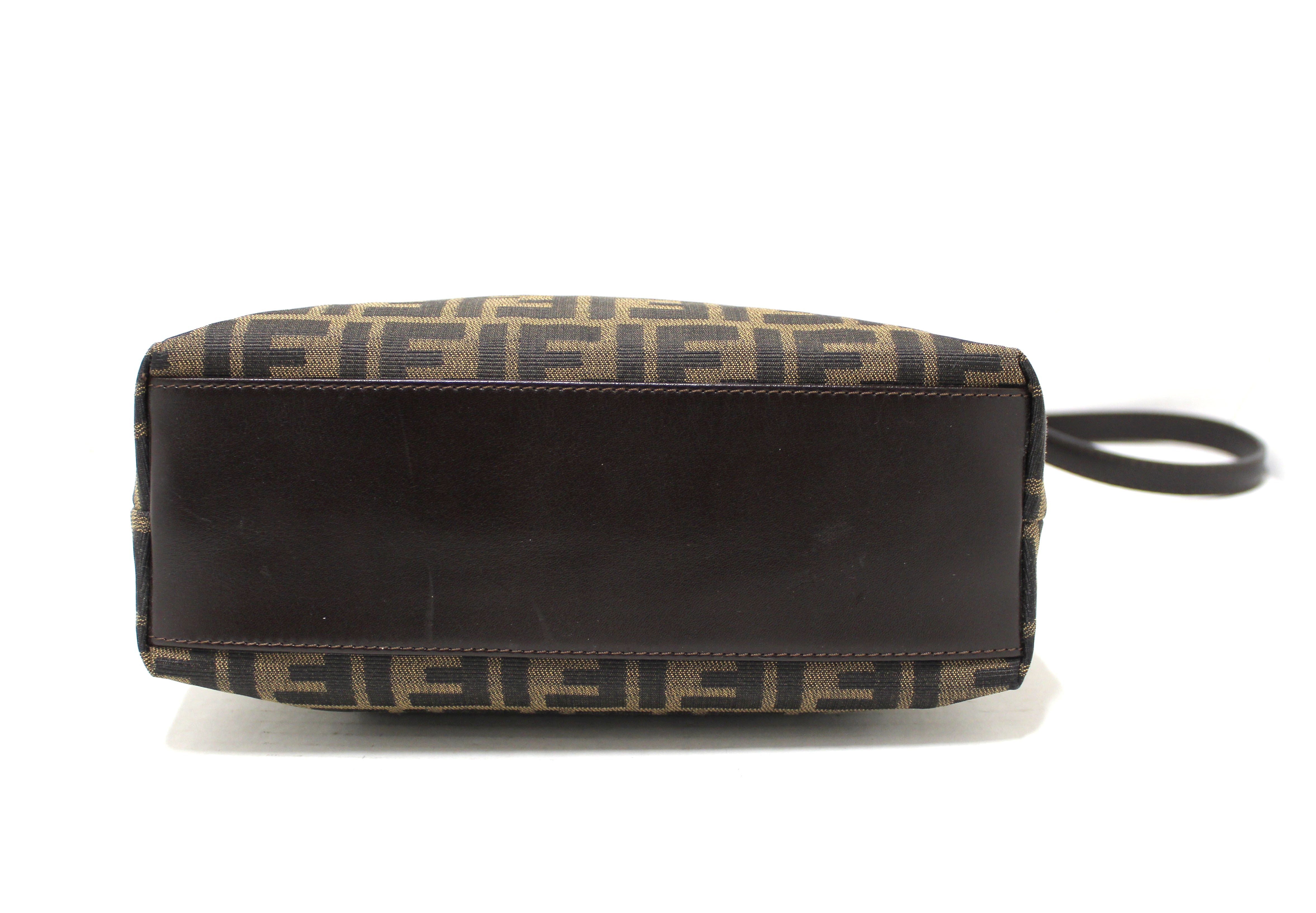 Authentic Fendi Tobacco Zucca Print Canvas Medium Dome Satchel Bag - Luxury Designer Handbag for Women, Perfect for Work, Travel & Everyday Use