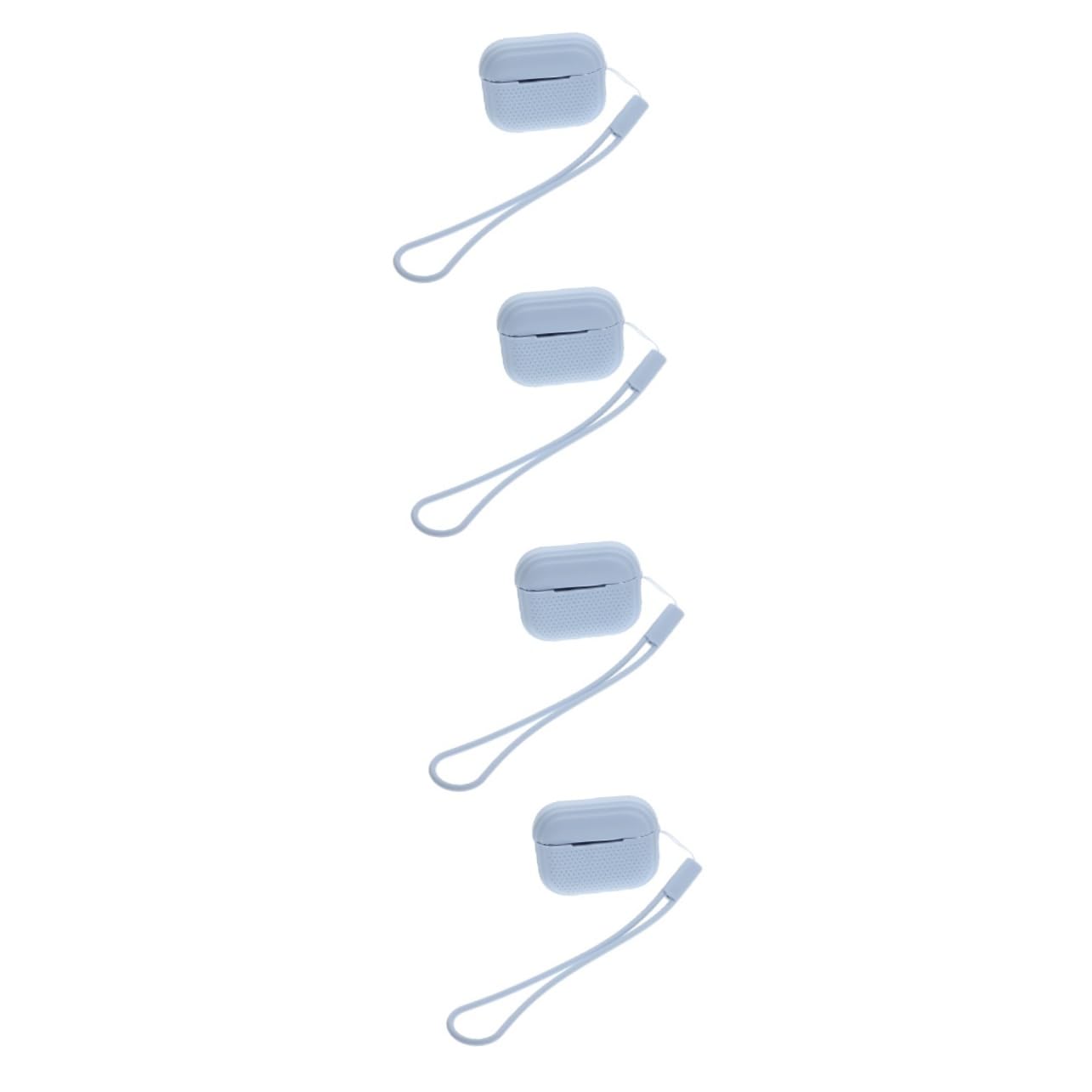 Hemobllo 4-Pack Silicone Earphone Case & Earbuds Holder - Protective Cover for Wireless Headphones, Ear Plugs & Charging Box Bracket - Perfect for Travel, Gym & Daily Storage