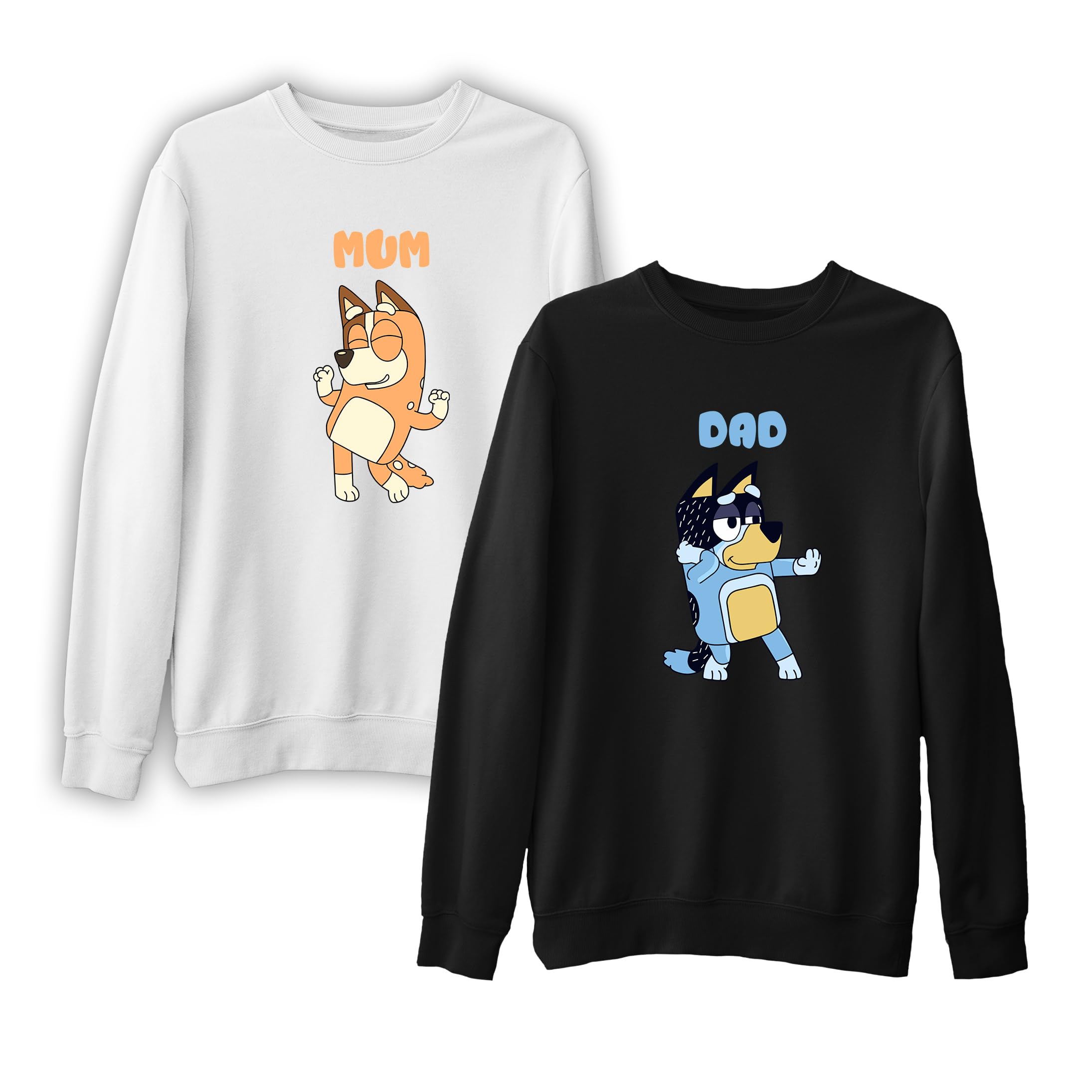 Bluey Birthday Girl Sweatshirt | Kids Cartoon Character Hoodie | Family Matching Party Outfit for Birthday Celebrations & Theme Parties