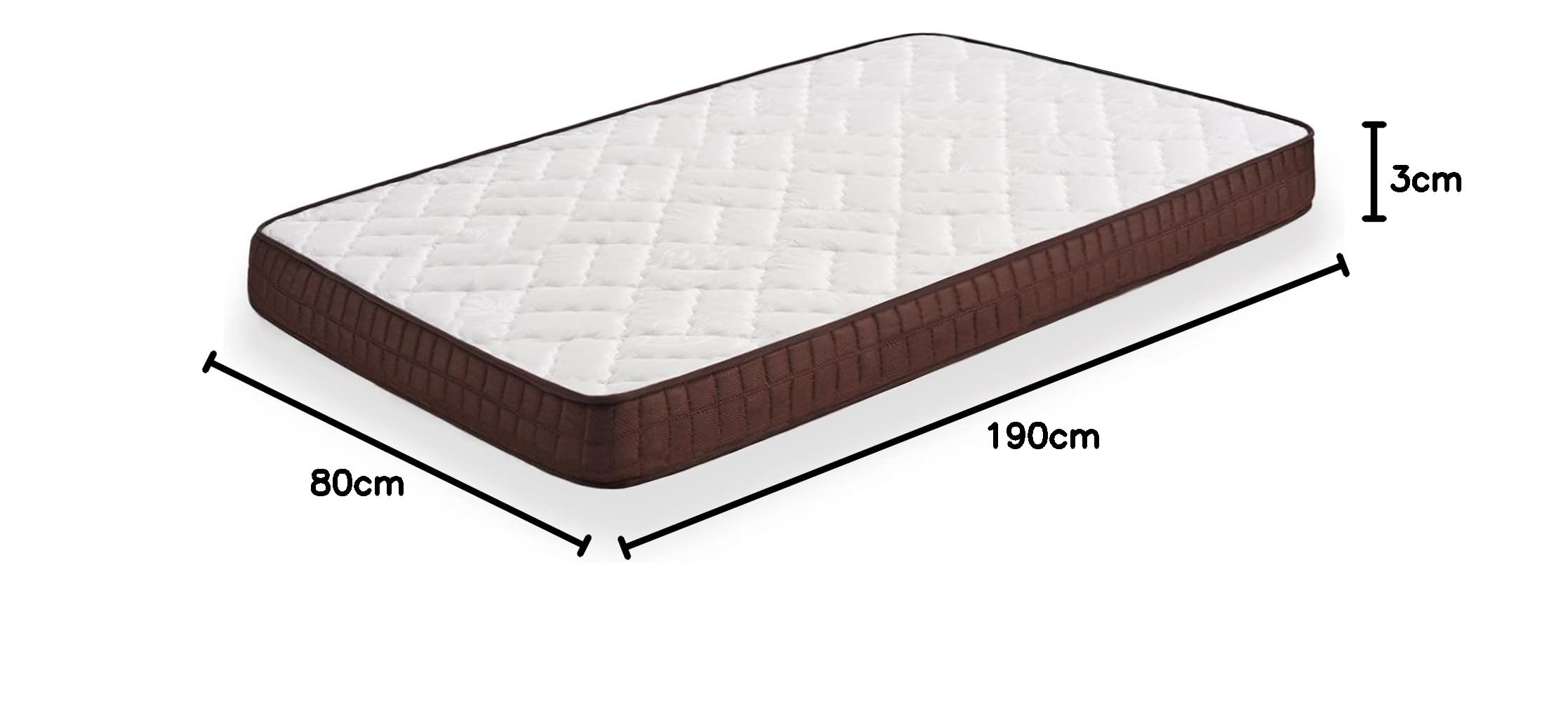 HOGAR24 ES Reinforced Metal Bunk Bed with 2 Viscoelastic Viscobrown Mattresses & 2 Resin Fiber Pillows, 80x190 cm - Perfect for Kids' Rooms, Guest Beds & Space-Saving Solutions