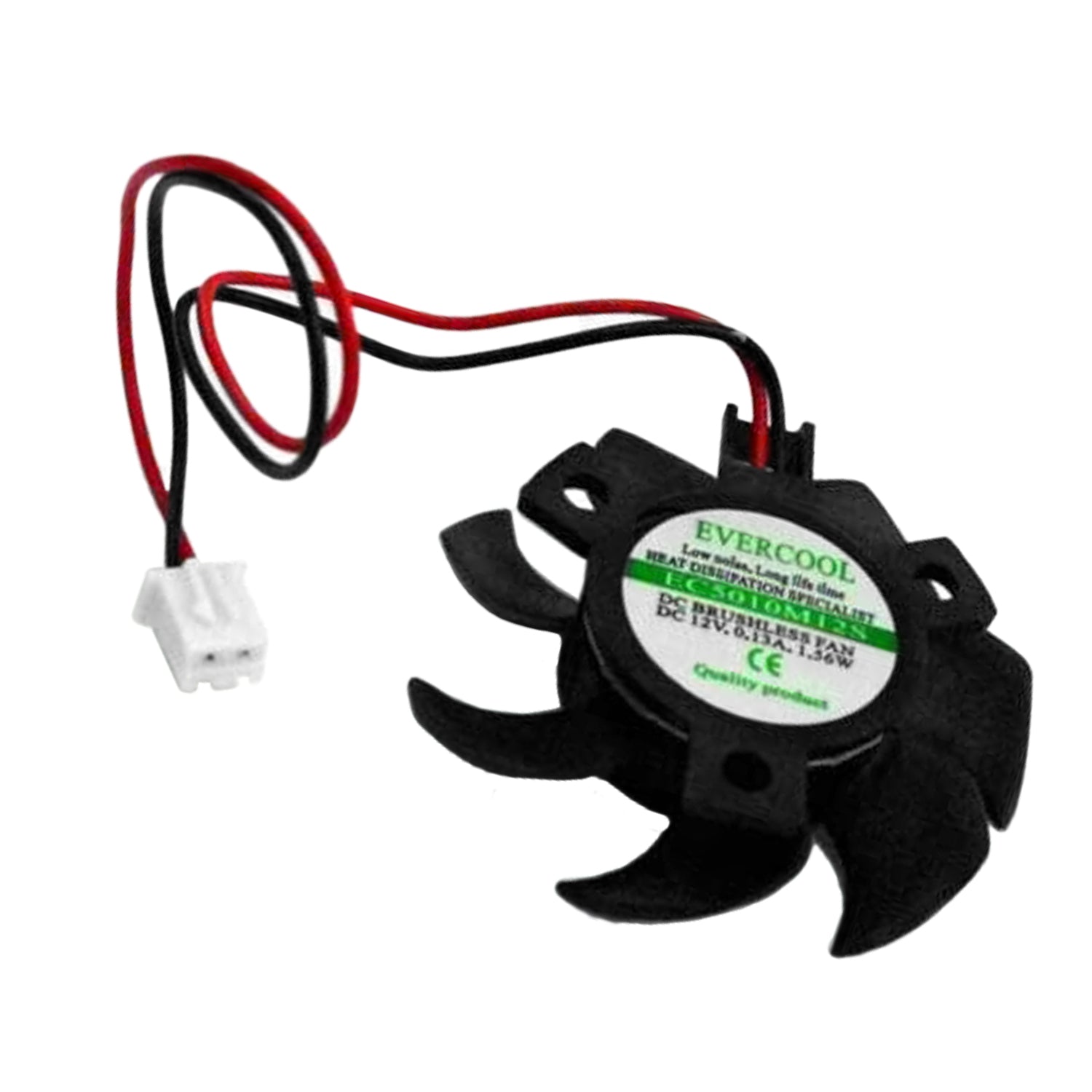Evercool 50x50x10mm VGA Cooling Fan - High Performance Video Card Fan with Round Frame (Model VC EC5010M12S B) - Perfect for PC Gaming Rigs and Computer Upgrades