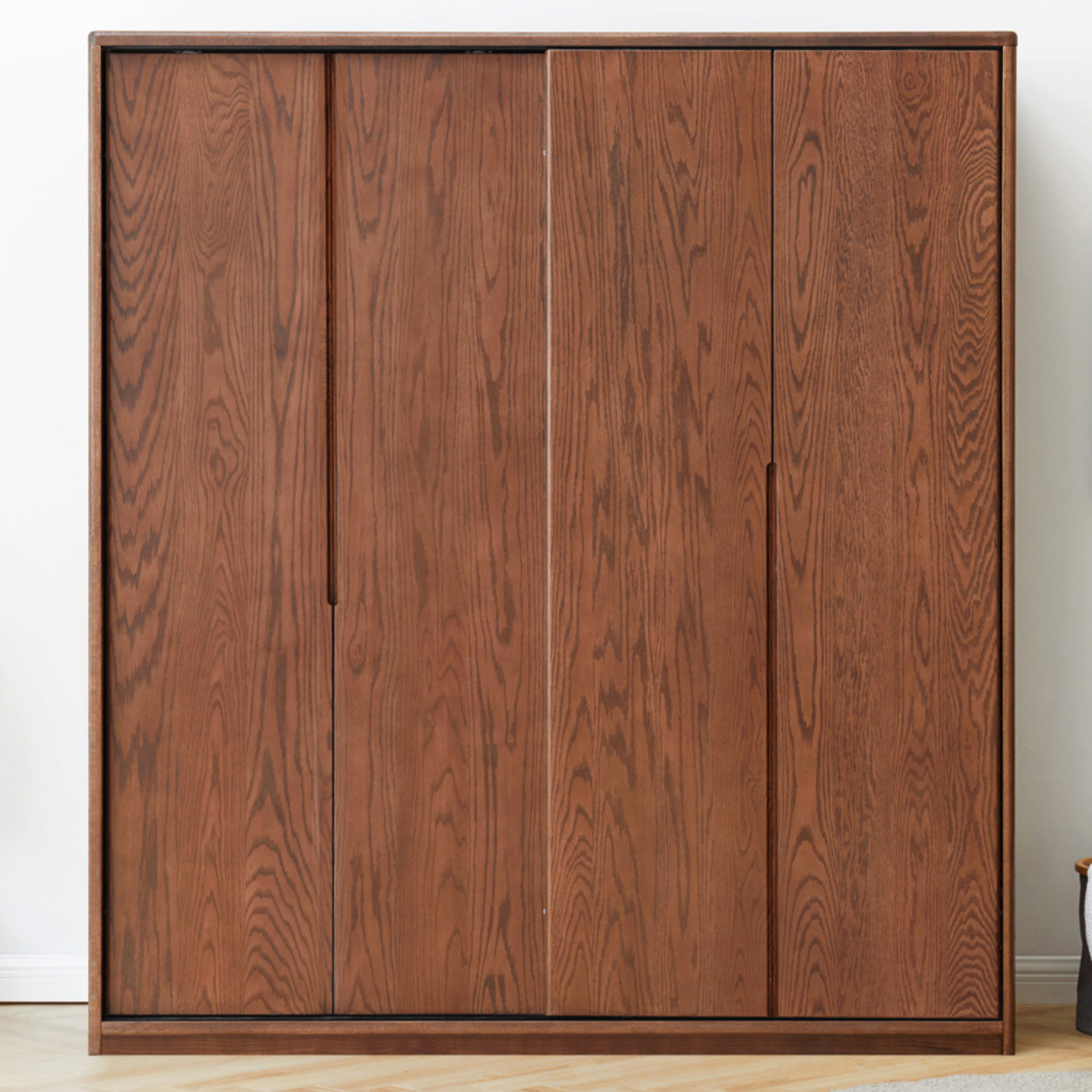 Solid Oak Wood Sliding Door Wardrobe Closet - Modern & Spacious Storage for Bedroom, Walk-In Closet, or Living Room Organization
