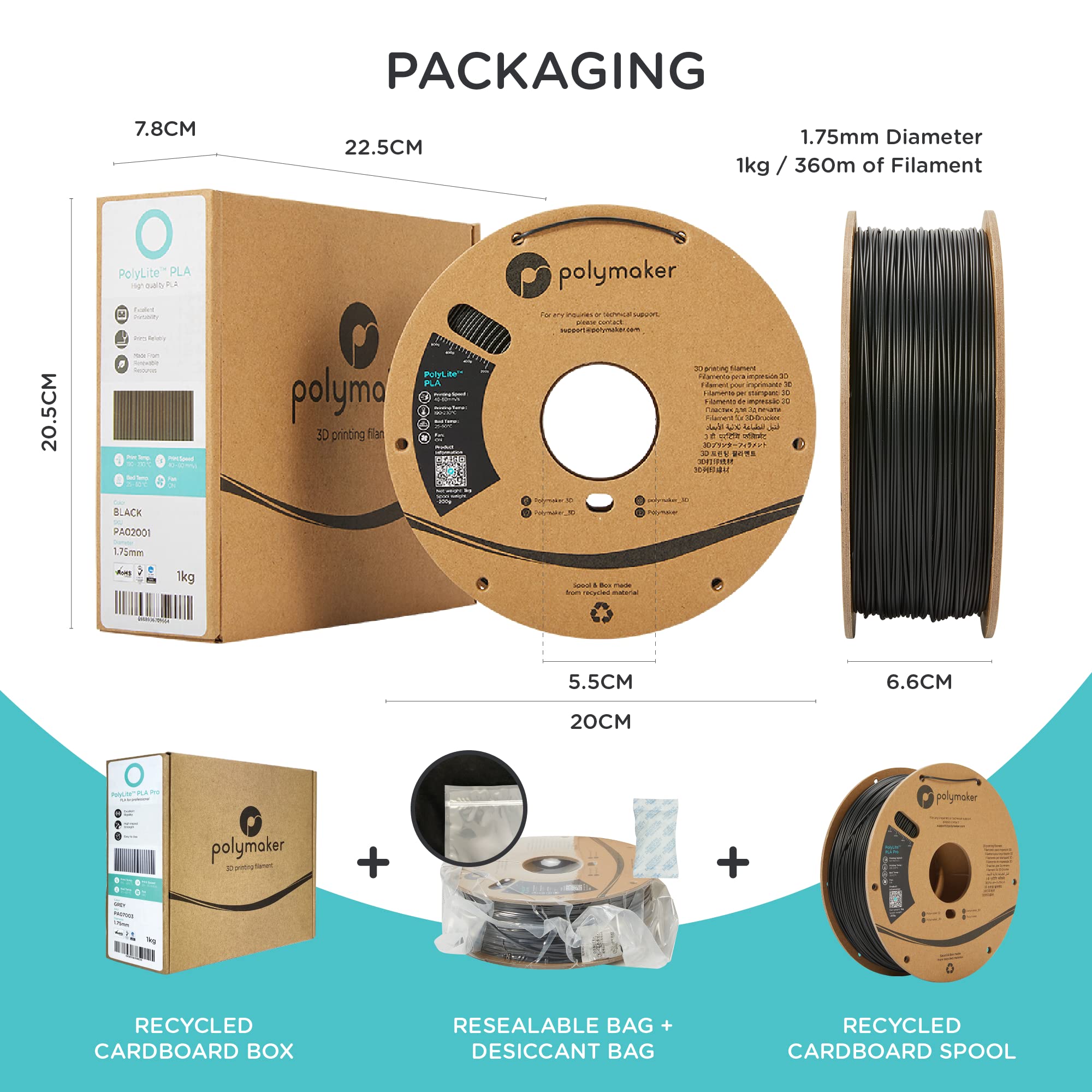 Polymaker Silk PLA Filament 1.75mm - Shiny Silver 3D Printer Filament 1kg Spool | High-Quality PolyLite PLA for Smooth Prints | Perfect for Cosplay, Jewelry & Decorative Models