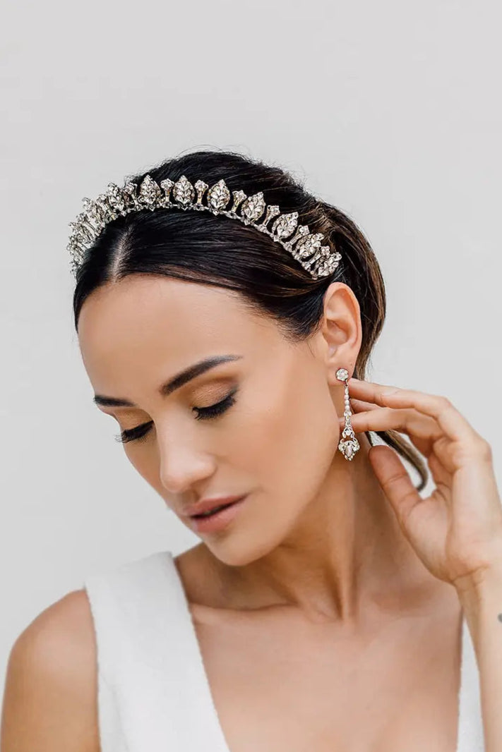 Lucy Crown - Elegant Rhinestone Tiara for Women | Perfect for Weddings, Prom, Pageants & Special Occasions